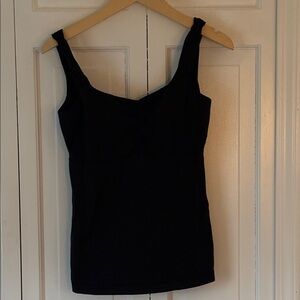 lululemon athletica Black Scoop Neck Yoga Top